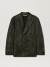 Palm Angels Palms-jacquard Blazer In 5656 Military Green - Military Green