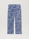 Palm Angels Palm Jacqured Denim Pants In 4040 Light Blue - Light Blue