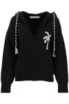 PALM ANGELS PALM ANGELS PALM KNITTED HOODIE WOMEN