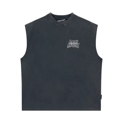 Pre-owned Palm Angels Palm Leaf Distressed Tank 'black/multicolor' | Men's Size S