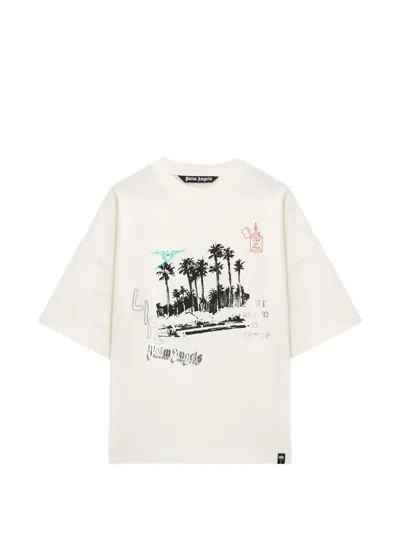 Palm Angels Palm Life Loose Tee In White