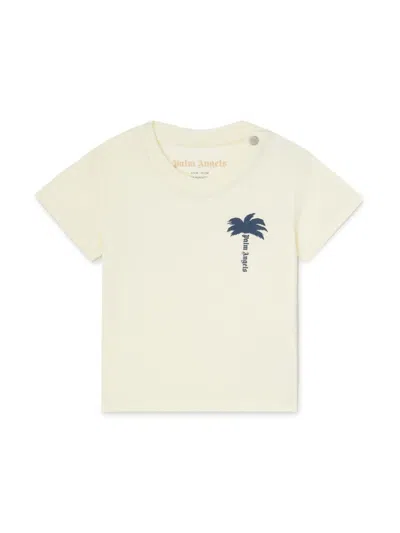 Palm Angels Babies' Palm Logo-print T-shirt In 中性色