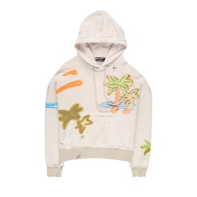 Pre-owned Palm Angels Palm Neon Hoodie 'off White/multicolor' In Cream
