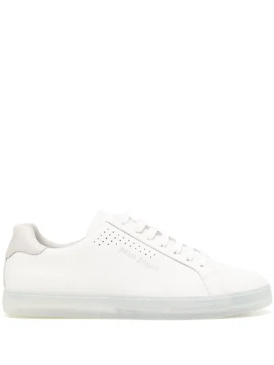 Palm Angels Palm One Leather Sneakers In Weiss