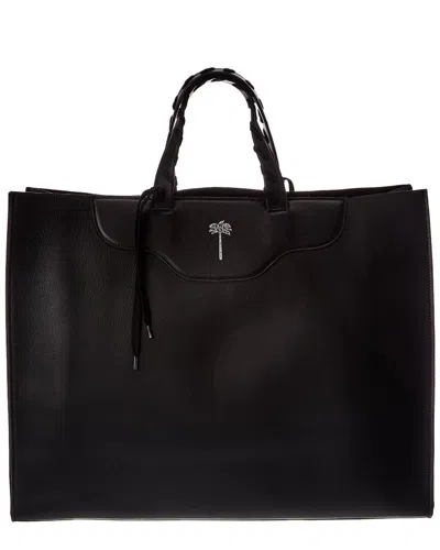 Palm Angels Palm One Leather Tote In Black