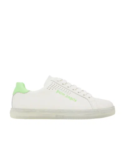 Palm Angels Palm One Low-top Sneakers In White Light Green