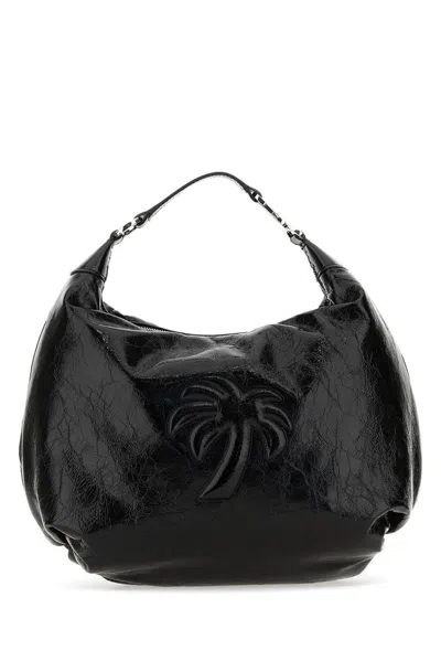 Palm Angels Palm Patch Zipped Tote Bag In Black