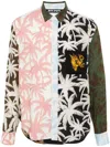 PALM ANGELS PALM ANGELS PALM PATCHWORK SHIRT CLOTHING