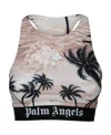 Palm Angels Palm-print Crop Top In White