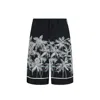 Palm Angels Palms-print Bermuda Shorts In Black