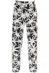 Palm Angels Palm-printed Elasticated Waist Track Pants In Black