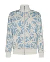 Palm Angels Blue & Off-white Palms Allover Track Jacket In White