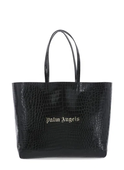 Palm Angels Palm Shopping Bag In Black
