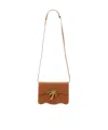 Palm Angels Beach Bag With Scalloped Edge And Palm Tree Motif In Brown