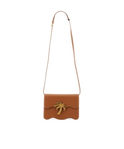 PALM ANGELS PALM ANGELS PALM TREE LOGO PLAQUE SHOULDER BAG