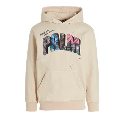 Pre-owned Palm Angels Palm Sign Vintage Hoodie 'white' | Men's Size M