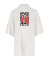 Palm Angels Ski Club Graphic Print Crew Neck T-shirt In White