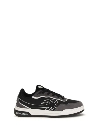 Palm Angels Palm Sneakers With Suede Details In Black