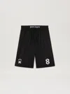 Palm Angels Palm Sport Bermuda In 1003 Black - Off White