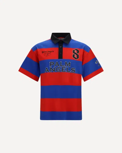 Palm Angels Palm Sport Stripes Short-sleeve Polo In Multi