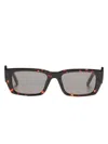 Palm Angels Palm Square-frame Sunglasses In 6407 Havana Dark Grey