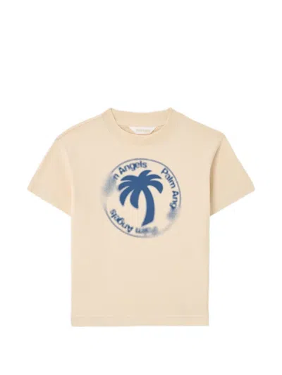 Palm Angels T-shirt Kids Color Sand In Neutral