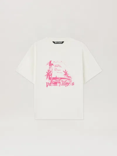 Palm Angels Palm Statement T-shirt In White