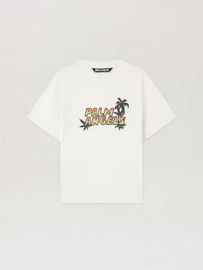 Palm Angels Palm Sunset T-shirt In White