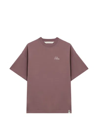 Palm Angels Palm Sway Loose T-shirt In Purple