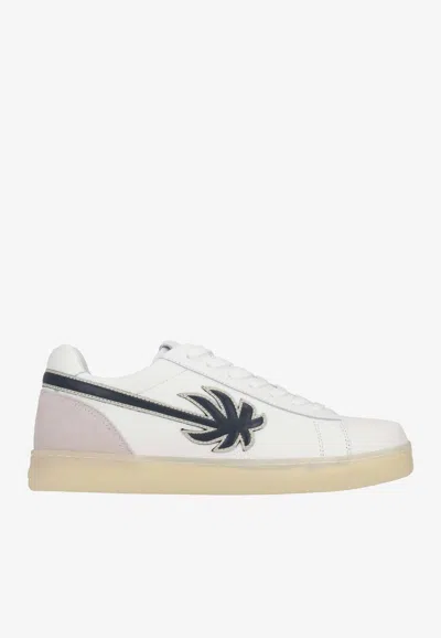 Palm Angels Palm Tennis Leather Low-top Sneakers In White