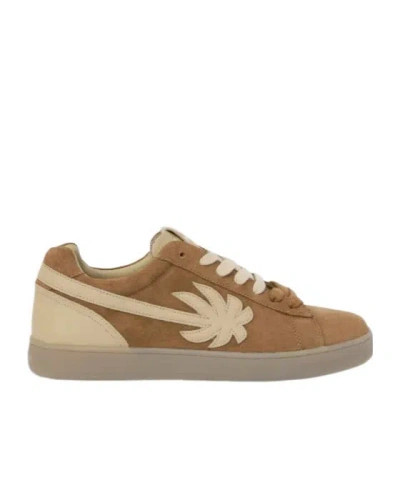 Palm Angels Palm Tennis Suede Low-top Sneakers In Brown