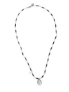 Palm Angels Black  White Necklaces In Multi