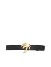 Palm Angels Palm Tree Buckle Belt In Black