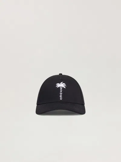 Palm Angels Palm Tree Cap In Black - Off White