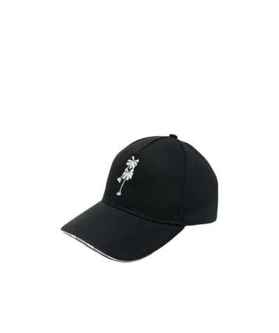 Palm Angels Palm Tree-embroidered Baseball Cap In Black