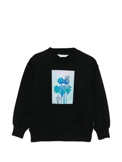 Palm Angels Palm Tree Graphic Sweatshirt In Black