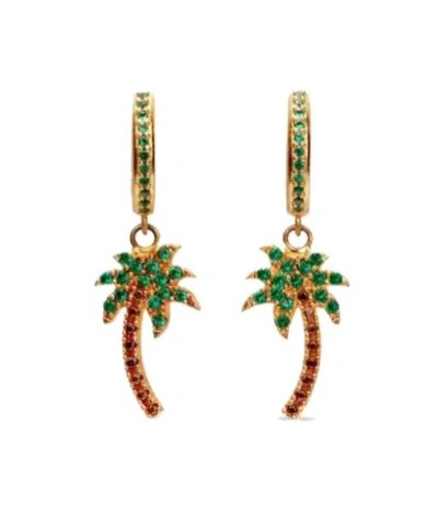PALM ANGELS PALM ANGELS PALM TREE HOOP EARRINGS