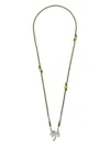 Palm Angels Palm Tree-motif Necklace In 绿色