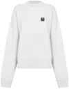 Palm Angels Melange Grey Palm Tree Oversize Sweatshirt In Gray