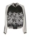 Palm Angels Palm Tree-print Bomber Jacket In Black