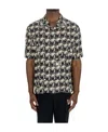 Palm Angels Men's Dripping Palms Camp Shirt In Black