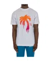 Palm Angels Palm Tree-print Cotton T-shirt In White
