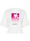 Palm Angels Palm Tree-print Cropped T-shirt In White