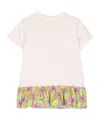 Palm Angels Palm Tree-print Short-sleeve Dress In White