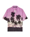 Palm Angels Palm Sunset Printed Buttoned Shirt In Pink