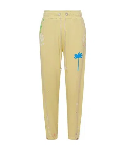 Palm Angels Palm-tree Print Track Pants In Nude