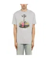 Palm Angels Douby Lost In Amazonia T-shirt With Embossed Print In White