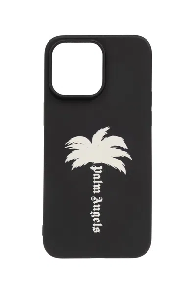 Palm Angels Palm Tree Printed Iphone 15 Pro Max Case In Black