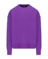 Palm Angels Palm-tree Wool-knit Jumper In Purple