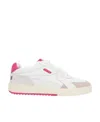 Palm Angels Palm University Mixed Leather Sneakers In White